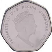 50 Pence - Elizabeth II Awful Auntie obverse image