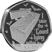 50 Pence - Elizabeth II The Coffin; Gold Plated Silver, United Kingdom, 2022 reverse image