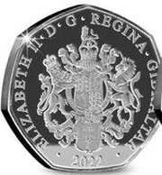 50 Pence - Elizabeth II Vampire Bat; Gold Plated Silver obverse image