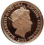 ½ Sovereign - Elizabeth II Platinum Jubilee obverse image