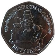 50 Pence - Charles III Christmas, United Kingdom, 2023 reverse image