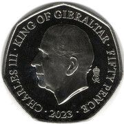 50 Pence - Charles III End of 1 Reign & the Beginning of a new Era obverse image