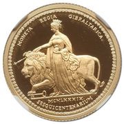 1 Sovereign - Elizabeth II Regal Coinage, United Kingdom, 1989 reverse image