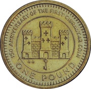 1 Pound - Elizabeth II Coinage Anniversary, United Kingdom, 1989 reverse image