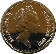 1 Pound 50th Anniversary of the U.N. obverse image