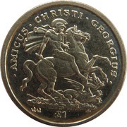 1 Pound - Elizabeth II 4th portrait, United Kingdom, 2003 reverse image