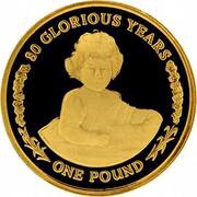 1 Pound - Elizabeth II Queen Elizabeth II 80th Birthday - Queen as a child, United Kingdom, 2006 reverse image