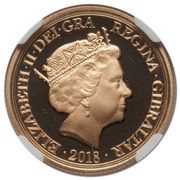 1 Sovereign - Elizabeth II The Legend of Saint George - Town in fear obverse image