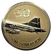 1 Sovereign - Elizabeth II Concorde 50th Anniversary, United Kingdom, 2019 reverse image