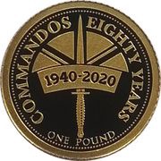1 Pound - Elizabeth II 80 Years Of The Commandos, United Kingdom, 2020 reverse image