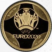 1 Pound - Elizabeth II UEFA Euro 2020, United Kingdom, 2020 reverse image