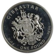 1 Pound Olympic Games - Swimming obverse image