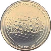 1 Pound - Elizabeth II Celebrating 150th Open Golf Championship, United Kingdom, 2022 reverse image
