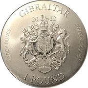 1 Pound Royal Arms of England: War Elephant obverse image