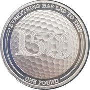 1 Pound - Elizabeth II Celebrating 150th Open Golf Championship, United Kingdom, 2022 reverse image