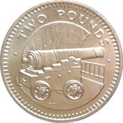 2 Pounds - Elizabeth II Cannon, United Kingdom, 1988-1997 reverse image