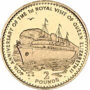2 Pounds - Elizabeth II 1st Royal Visit to Gibraltar, United Kingdom, 1994 reverse image