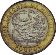 2 Pounds - Elizabeth II The Lernean Hydra, United Kingdom, 1998 reverse image