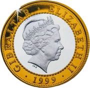 2 Pounds - Elizabeth II Hercules and the Cretan Bull; Silver Proof obverse image