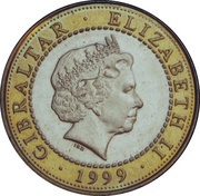 2 Pounds - Elizabeth II Hercules and the Mares of Diomedes obverse image