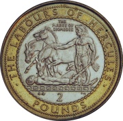 2 Pounds - Elizabeth II Hercules and the Mares of Diomedes, United Kingdom, 1999 reverse image