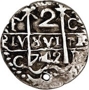 2 Reales - Philip V, Bolivia, 1729-1746 reverse image