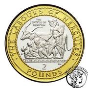2 Pounds - Elizabeth II The Cattle of Geryon; Silver Proof, United Kingdom, 2000 reverse image