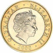 2 Pounds - Elizabeth II Hercules and the Cerberus obverse image
