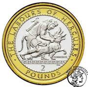 2 Pounds - Elizabeth II Hercules and the Cerberus; Silver Proof, United Kingdom, 2000 reverse image