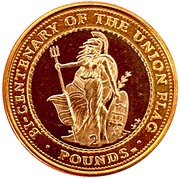 2 Pounds - Elizabeth II Union Jack, United Kingdom, 2001 reverse image