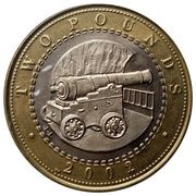 2 Pounds - Elizabeth II 4th portrait, United Kingdom, 2002-2003 reverse image