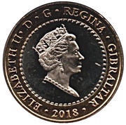 2 Pounds - Elizabeth II New Calpe House obverse image