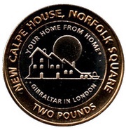 2 Pounds - Elizabeth II New Calpe House, United Kingdom, 2018 reverse image