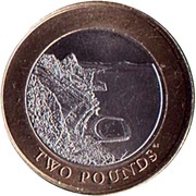2 Pounds - Elizabeth II Sandy Bay, United Kingdom, 2020 reverse image