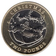 2 Pounds - Elizabeth II Christmas, United Kingdom, 2020 reverse image