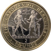 2 Pounds - Elizabeth II The Girdle of Hyppolyte, United Kingdom, 2020 reverse image