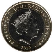 2 Pounds - Elizabeth II Posthumous; Christmas; colourised obverse image