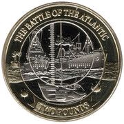 2 Pounds - Charles III Battle of the Atlantic - Convoy, United Kingdom, 2023 reverse image