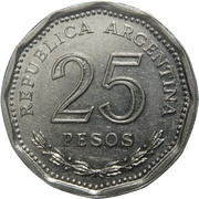 25 Pesos Faustino Sarmiento obverse image