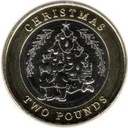 2 Pounds - Charles III Christmas, United Kingdom, 2023 reverse image