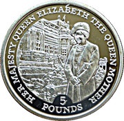 5 Pounds - Elizabeth II The Queen Mother-Lady of the Century, United Kingdom, 1995 reverse image