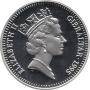 5 Pounds - Elizabeth II VJ Day; Silver Proof obverse image