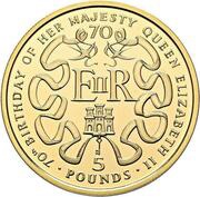 5 Pounds - Elizabeth II 70th Birthday, United Kingdom, 1996 reverse image