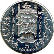 5 Pounds - Elizabeth II Centennial of the Olympics reverse image