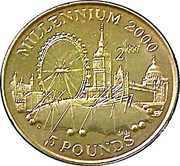 5 Pounds - Elizabeth II Millennium, United Kingdom, 1998 reverse image