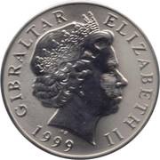5 Pounds - Elizabeth II Millennium; Titanium obverse image