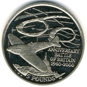 5 Pounds - Elizabeth II Battle of Britain, United Kingdom, 2000 reverse image
