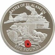 5 Pounds - Elizabeth II Battle of El Alamein, United Kingdom, 2004 reverse image