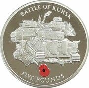 5 Pounds - Elizabeth II Battle of Kursk, United Kingdom, 2004 reverse image