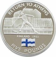 5 Pounds - Elizabeth II 2004 Summer Olympics - Finland, United Kingdom, 2004 reverse image